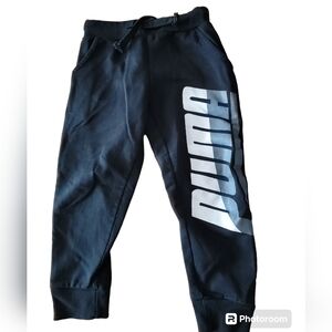 EUC! Boys Black puma sweatpants